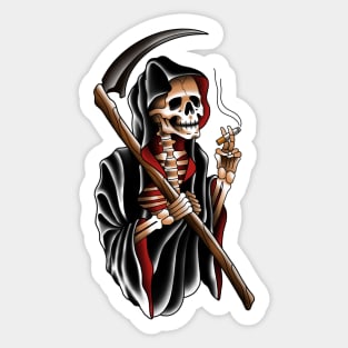 Traditional tattoo grim reaper Sticker